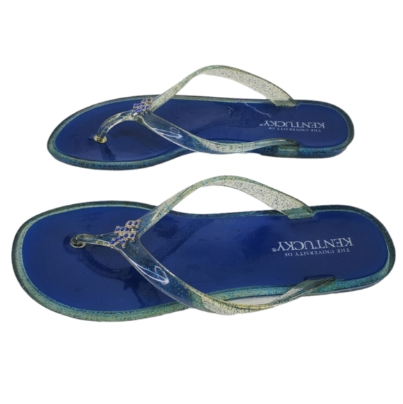 The University Of Kentucky Women's Flip Flops Plastic/Glitter Size 36 (US-5) - Picture 8 of 10